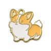 Golden Plated Alloy Enamel Pendants ENAM-L049-01G-02-1