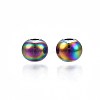 Rack Plating Rainbow Color 304 Stainless Steel Beads STAS-S119-081B-01-2