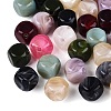 Two Tone Opaque Acrylic Beads OACR-Q205-03-1
