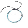 Multi-strand Fibre Wax Threads Braided Bracelet GN8006-10-1