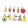 Fruit Alloy Enamel Pendants PALLOY-JF02697-1