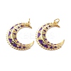 Brass Micro Pave Cubic Zirconia Pendant ZIRC-P089-17G-3
