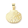 Rack Plating Brass with Cubic Zirconia Pendants X-KK-Z086-50G-1