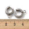 201 Stainless Steel Huggie Hoop Earrings Findings STAS-A167-01R-P-3