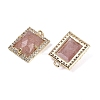 Natural Strawberry Quartz Faceted Rectangle Pendants G-I375-05G-06-2