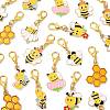 40Pcs 10 Style Alloy Enamel Pendant Decorations HJEW-FS00064-2