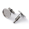 Tarnish Resistant 304 Stainless Steel Cuff Buttons STAS-Z015-33G-2