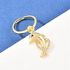 Adjustable Brass Micro Pave Cubic Zirconia Pendant Finger Rings for Women LS-RJEW-A090-01A-G-3