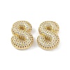 Brass Micro Pave Clear Cubic Zirconia Pendants KK-Z041-01G-S-1
