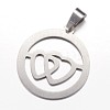 Non-Tarnish 201 Stainless Steel Pendants STAS-N0018-02P-3