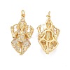 Rack Plating Brass Micro Pave Cubic Zirconia Pendants KK-I689-16G-2