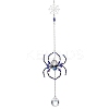 Spider Glass Beaded Hanging Ornaments HJEW-TA00172-03-1