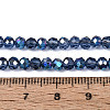 Electroplate Transparent Glass Beads Strands EGLA-N054-T4mm-A02-4