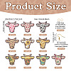 DIY Cow Cattle Dangle Earring Making Kit DIY-TA0004-88-11