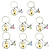 3Pcs Glass Pearl & Resin & Alloy Glass Keychains KEYC-YW00227-01-2