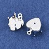 Heart Brass Sew on Prong Settings KK-C163-14A-S-2