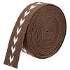 5 Yards Polycotton Jacquard Arrow Ribbon OCOR-WH0078-170C-1