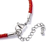 Polyester Cord Braided Bracelet Makings MAK-Z003-01P-01-3
