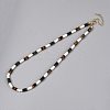Column Natural Tiger Eyes & Kambaba Jasper & White Shell Beaded Necklaces for Women NJEW-T017-01G-2