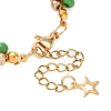3Pcs Christmas Alloy Enamel Charm Bracelets BJEW-JB12482-5