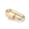 Brass Screw Carabiner Lock Charms KK-T047-08G-3