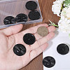 CHGCRAFT 8Pcs Alloy Blank Bolo Tie Round Slider Pack FIND-CA0009-18EB-3