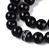 Natural Banded Agate Beads Strands G-Q608-18A-4