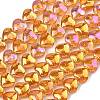 Electroplated Transparent Glass Beads Strand EGLA-A045-01-AB01-1