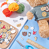 2 Bags Printed Wood Buttons BUTT-WR0001-31-4