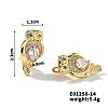 Shiny Copper Earrings with Zircon Stones JG9424-5-1