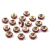 Brass Rhinestone Spacer Beads RB-A020-9mm-24LG-3