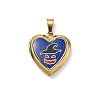 304 Stainless Steel Locket Pendants STAS-H255-02G-14-1