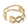 304 Stainless Steel Hollow Wavy Hinged Bangles for Women BJEW-U002-14G-4