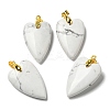 Synthetic Howlite Pendants G-E570-01G-13-1