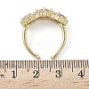 Brass Micro Pave Cubic Zirconia Cuff Rings RJEW-H256-01G-6
