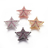 Brass Micro Pave Cubic Zirconia Slide Charms ZIRC-P077-05-NR-1