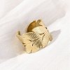 304 Stainless Steel Open Cuff Ring for Women RJEW-Z083-02G-02-3