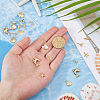 Marine Organism Theme 21Pcs 7 Styles Brass Charms KK-HS0015-53-3