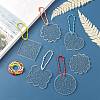 40Pcs 10 Style Acrylic Transparent Blank Pendants with Glitter DIY-CJC0002-013-5