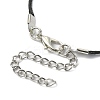 Glass Bottle & Alloy Sea Horse Pendant Necklace NJEW-FZ00014-3