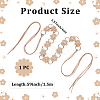 1Pc Imitation Leather Flower Brass Ring Link Chain Waist Belly Chains Belts for Women AJEW-CL0001-49A-2