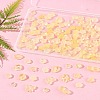 120Pcs 8 Styles Transparent Spray Paint Glass Beads GLAA-FS0002-28-10