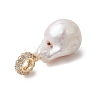 Natural Baroque Keshi Pearl Pendants PALLOY-JF05219-01-3