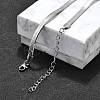 Non-Tarnish 201 Stainless Steel Herringbone Chain Necklaces X-NJEW-M187-06P-2
