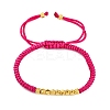 Polyester Cord Braided Bead Bracelets for Women BJEW-L698-01G-07-4