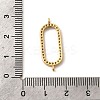 Brass Micro Pave Clear Cubic Zirconia Oval Ring Connector Charms KK-I360-048G-3