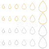   90Pcs 12 Style Teardrop Brass Linking Rings KK-PH0009-91-7