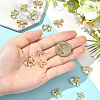 14Pcs 7 Styles Brass Micro Pave Cubic Zirconia Pendants KK-BBC0020-29-4