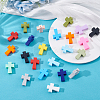 30Pcs 15 Styles Cross Food Grade Eco-Friendly Silicone Beads SIL-ME0001-11-4