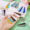 10Pcs 5 Colors Transparent & Opaque Resin & Wood Pendants RESI-TA0004-66-7